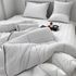 Guy Laroche Grid 100-Count Cotton and Tencel Modal Reversible Comforter Premium Antibacterial DuPont Polafil Bedding _ Made in Korea
